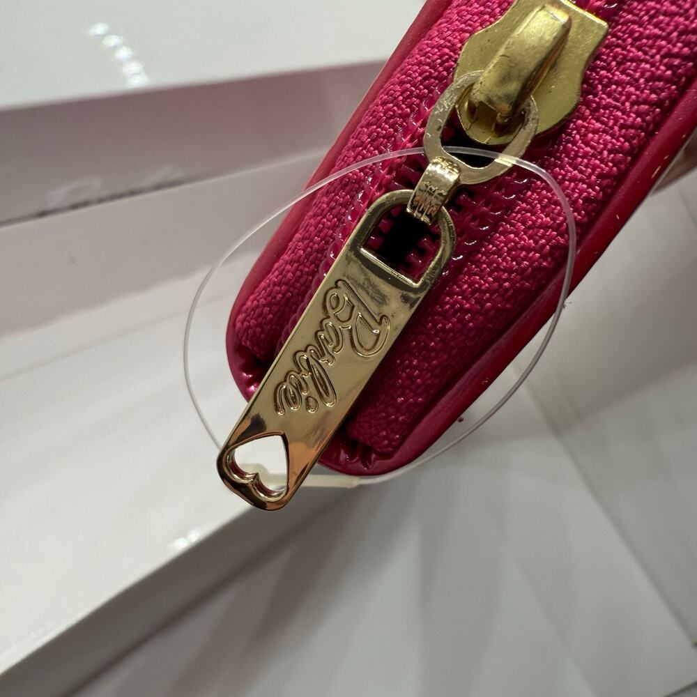 Barbie Hot Pink Quilted Patent Long Zip Wallet with Box - Picture 2 of 6